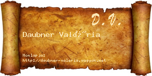 Daubner Valéria névjegykártya
