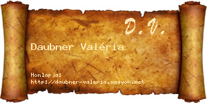 Daubner Valéria névjegykártya